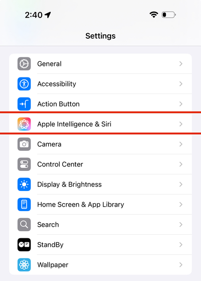 How to disable Apple Intelligence on iPhone running iOS 18